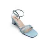 Chic Aqua Block Heel Sandals for Women