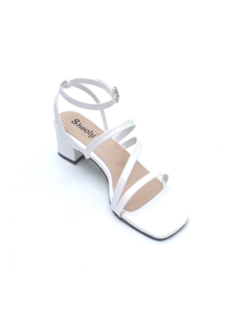 White Strap Heel
