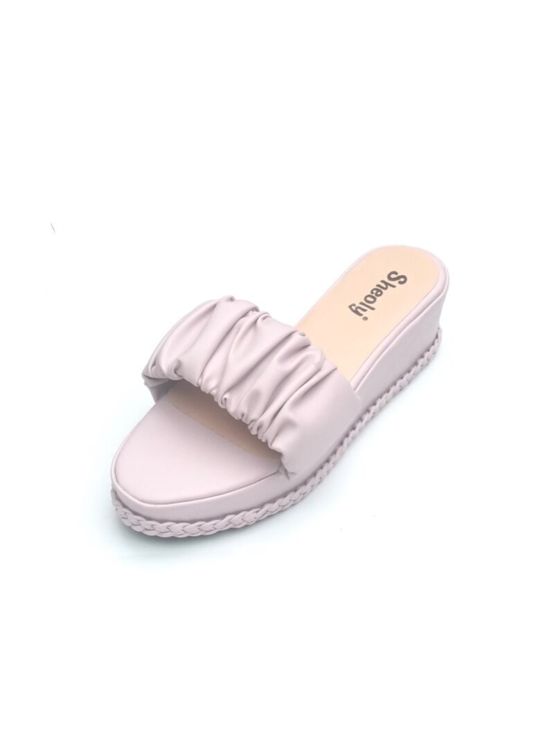 Ruched Strap Wedge Heels - Stylish & Comfortable Women’s Footwear