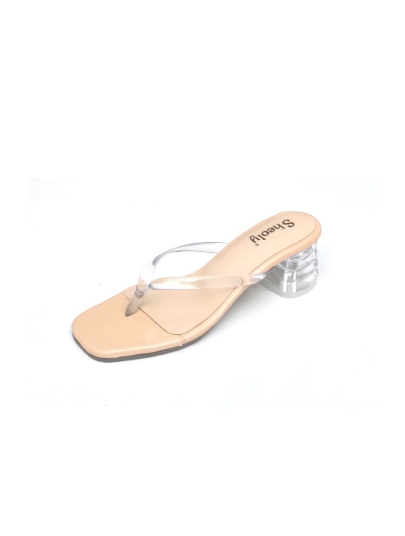 Sheoly Glass Heel Thong Slippers Sri Lanka | Clear Strap