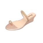 Sheoly Rose Gold Low Wedge Sandals | Rhinestone Detail Sri Lanka